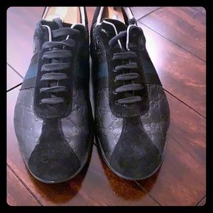 Gucci Green Striped Sneakers